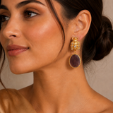 Scarab Bee Drop Earrings