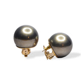 25mm Half Round Pearl Stud Earring with Back Clip - Bansri Mehta Design