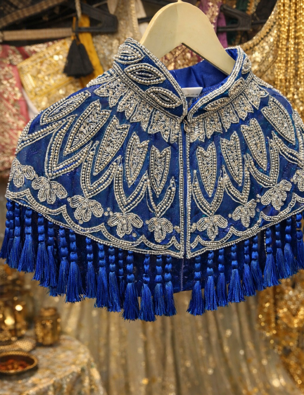 Twilight Bisou Pearl Beaded Tassel Cape