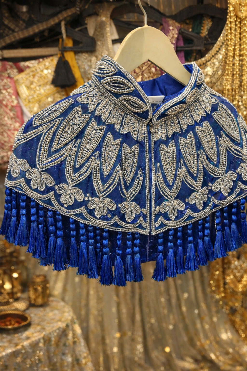 Twilight Bisou Pearl Beaded Tassel Cape