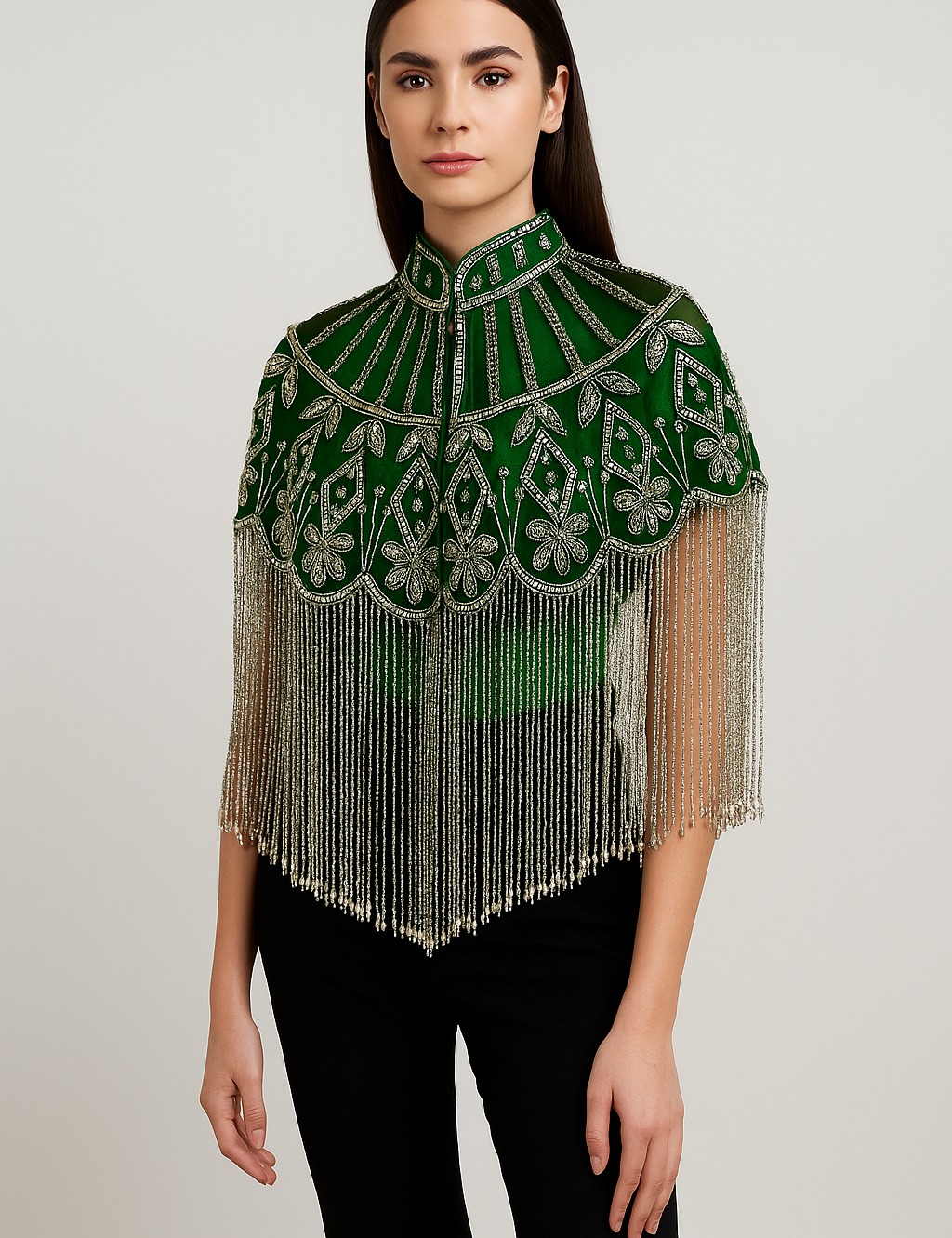 Angelica Jeweled Crystal Cape
