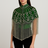 Angelica Jeweled Crystal Cape