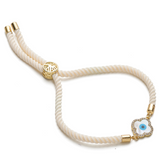 Lucky Clover Adjustable Cord Bracelet