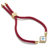 Lucky Clover Adjustable Cord Bracelet