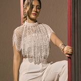 Iconic Audrey Beaded Cape - Bansri Mehta Design