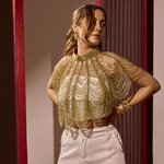Iconic Audrey Beaded Cape - Bansri Mehta Design