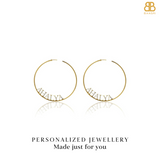 Personalized Name Hoop Earrings