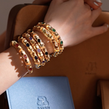Royalty Gemstone Flexi Bangle Bracelet