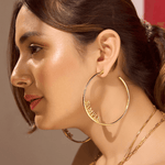 Personalized Name Hoop Earrings - Bansri Mehta Design