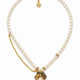 Pearl Panthera Claw Pendant Necklace