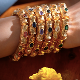 Royalty Gemstone Flexi Bangle Bracelet
