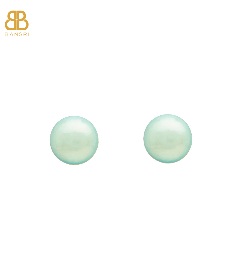 16mm Button Mother of Pearl Stud Earrings - Bansri Mehta Design