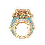 Isabeau Goddess Gold Citrine Cocktail Ring - Bansri Design 