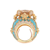 Isabeau Goddess Gold Citrine Cocktail Ring - Bansri Design 