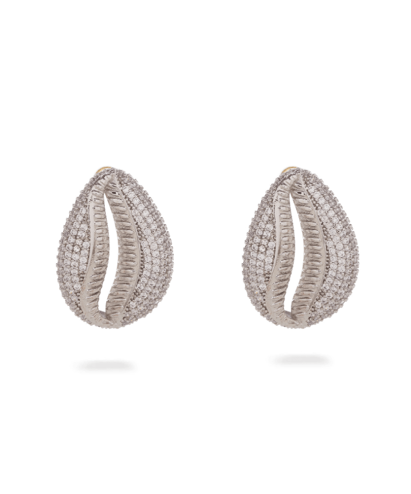 Irina Studded Seashell Earring - Bansri Mehta Design
