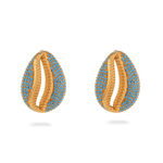 Irina Studded Seashell Earring - Bansri Mehta Design