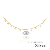 Personalized Name Evil Eye Necklace