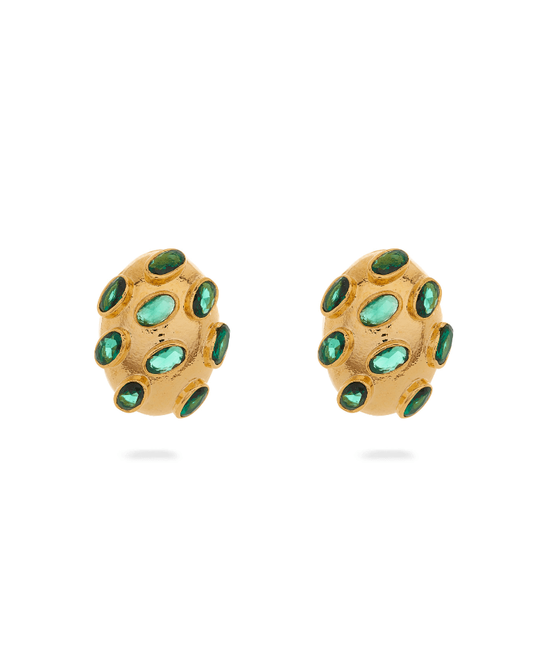 Polki Stone Stud Earring - Bansri Mehta Design