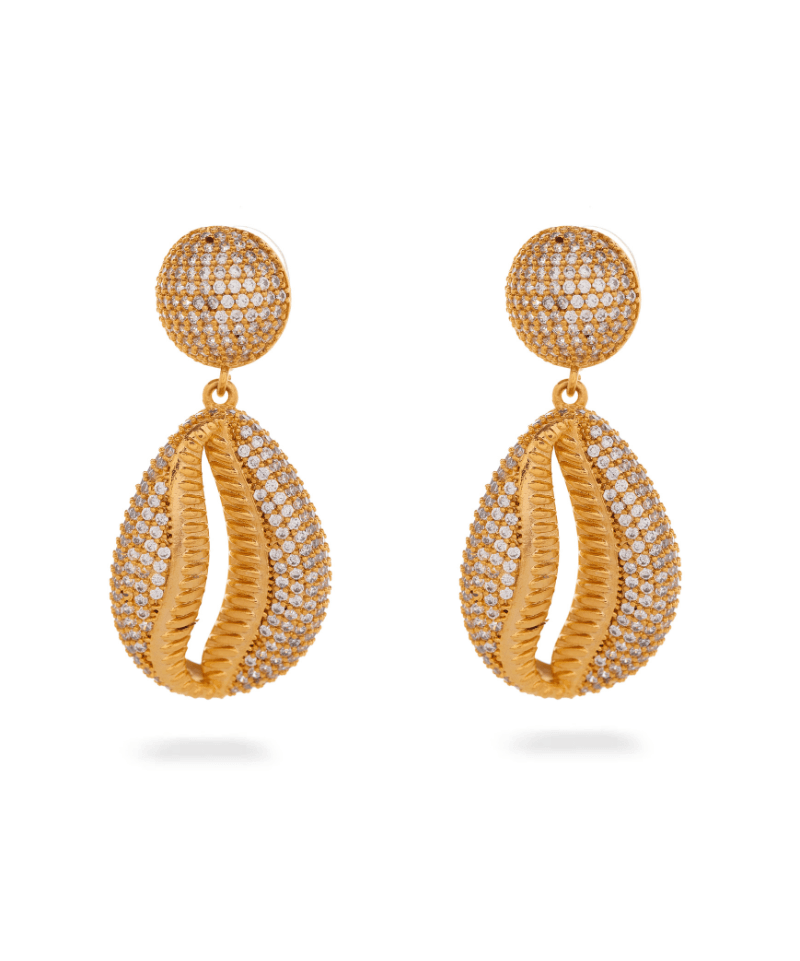 Amalfi Seashell Drop Earring - Bansri Mehta Design
