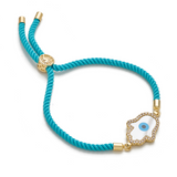 Hamsa Adjustable Cord Bracelet