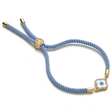 Lucky Clover Adjustable Cord Bracelet