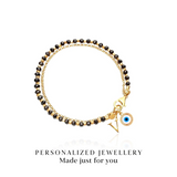 Personalized Initial Evil Eye Mangalsutra Bracelet