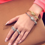 Panther Lariat Necklace, Bracelet, Earring & Ring Set - Bansri Mehta Design