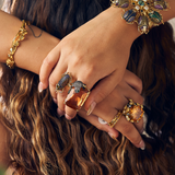 Lucky Gekko Goddess Cocktail Ring - Bansri Design 