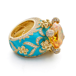 Isabeau Goddess Gold Citrine Cocktail Ring - Bansri Design 