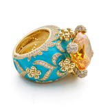 Isabeau Goddess Gold Citrine Cocktail Ring - Bansri Design 