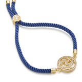 Om Adjustable Cord Bracelet For Mens