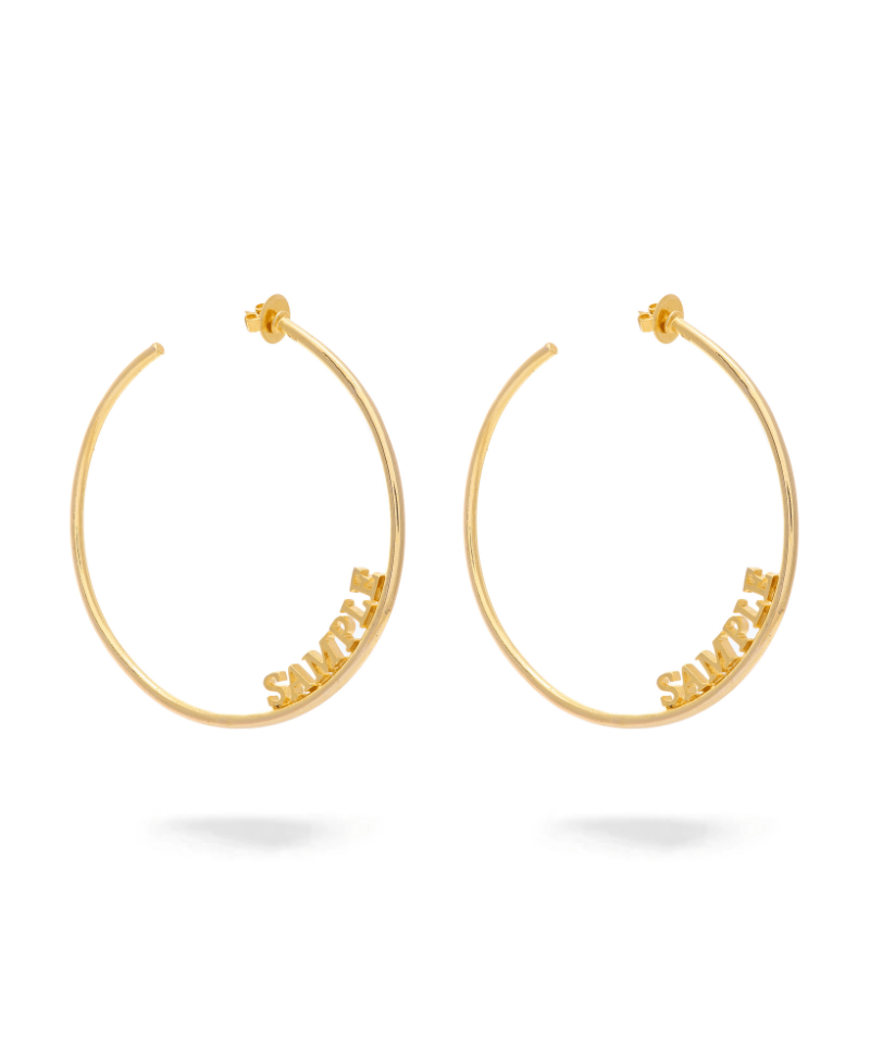 Personalized Name Hoop Earrings - Bansri Mehta Design