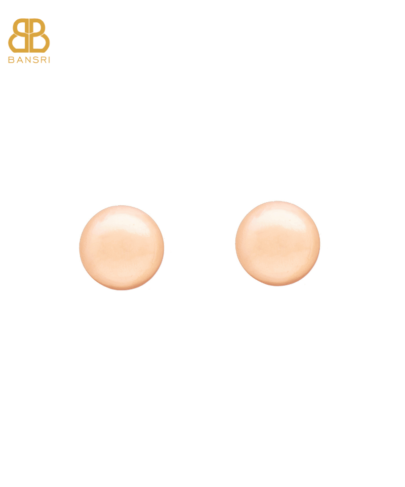16mm Button Mother of Pearl Stud Earrings - Bansri Mehta Design