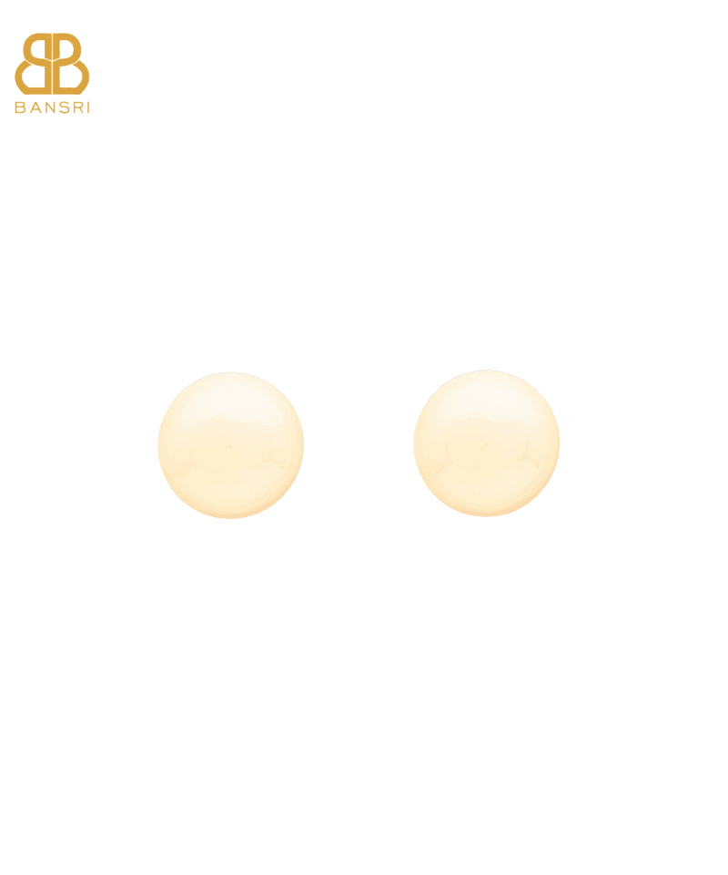 16mm Button Mother of Pearl Stud Earrings - Bansri Mehta Design