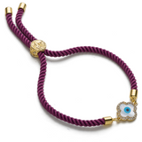 Lucky Clover Adjustable Cord Bracelet
