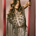 Pearl White Princess Tassel Cape - Bansri Mehta Design