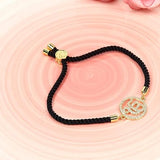 Ek Onkar Charm Adjustable Cord Bracelet For Men
