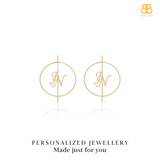 Personalized Initial Hoop Earrings