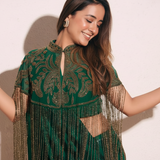Gleaming Bisou Cape with Tassels