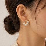 Medio Pearl Hoop Earrings