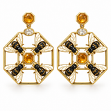 Honey Bee Hexa Hoop Earrings
