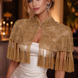Ariana Beaded Tassel Cape