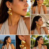 Sculptural Triangle Earrings