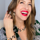 Cuban Link Twister Panther Necklace, Bracelet & Earring Set