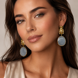 Scarab Bee Drop Earrings