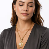 Globe Trotter Detachable Pendant Link Necklace