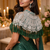Twilight Bisou Pearl Beaded Tassel Cape