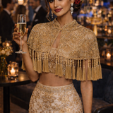 Ariana Beaded Tassel Cape