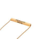 22k Gold Plated Birthmonth Engraved Bar Necklace - Jan to Dec - Bansri Mehta Design