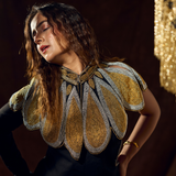Lotus Petal Foliel Two-Toned Goddess Cape